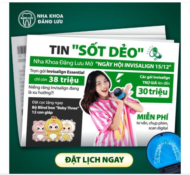 Tin "SỐT DẺO" Tháng 12! Ưu Đãi Niềng Răng Khay Trong Invisalign Cuối Cùng Của Năm