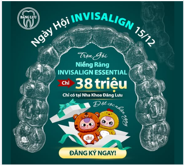 Ngày Hội NIỀNG RĂNG TRONG SUỐT INVISALIGN 15.12 - Ưu Đãi Cuối Cùng Của Năm, Giảm Lên Đến 30 Triệu Đồng