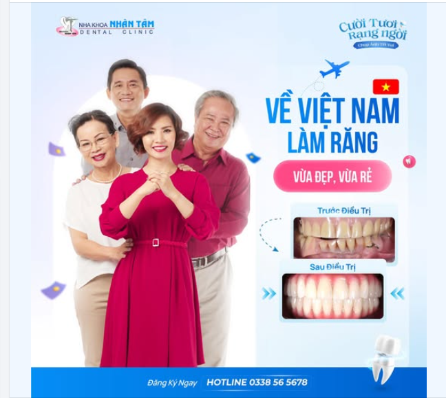 “Về Việt Nam làm răng, vừa đẹp, vừa rẻ”
