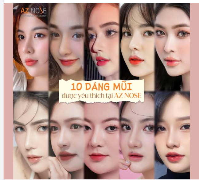 Dáng mũi nào khiến bạn ấn tượng ngay từ cái nhìn đầu tiên?