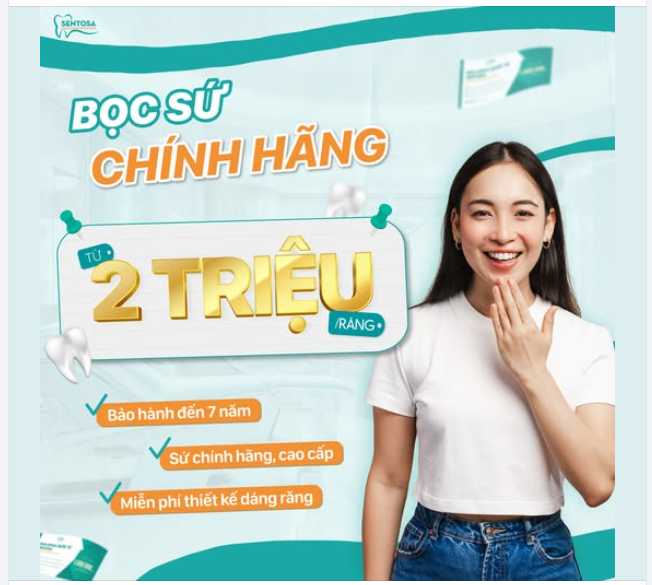 SIÊU ƯU ĐÃI CÒN TỪ 2 TRIỆU BỌC RĂNG SỨ CHÍNH HÃNG CHƯA TỪNG CÓ