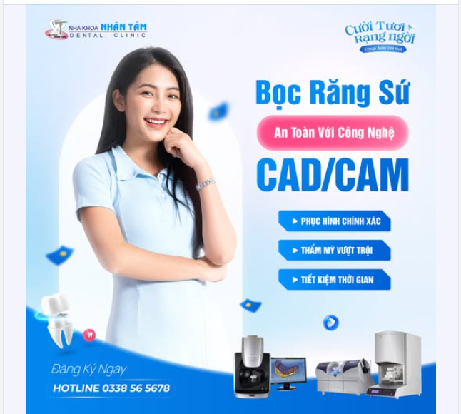 Bọc răng sứ an toàn với công nghệ CAD/CAM