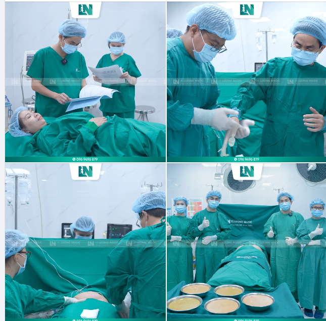 Hình ảnh của Ekip Bác sĩ Lương Ngọc trong phòng phẫu – nơi tạo nên hàng ngàn siêu phẩm.