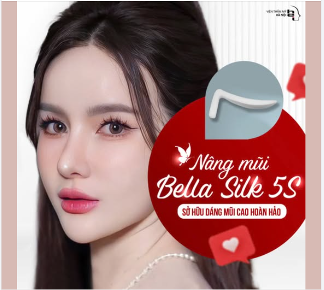 Sở hữu dáng mũi cao hoàn hảo chỉ với 45 phút  NÂNG MŨI BELLA SILK 5S 