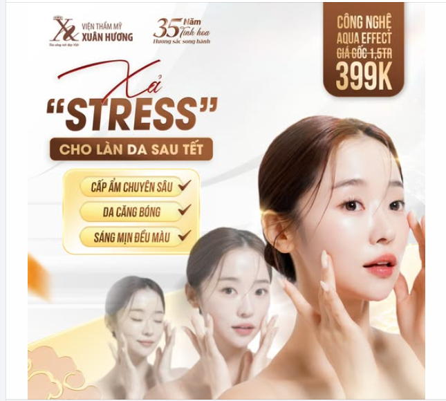 "XẢ STRESS" CHO LÀN DA SAU TẾT.