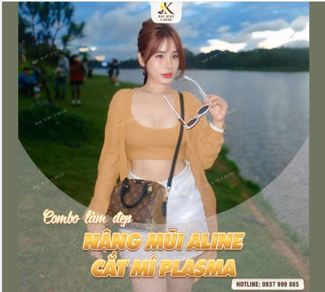 Thăng hạng nhan sắc cùng combo NÂNG MŨI ALINE + CẮT MÍ PLASMA