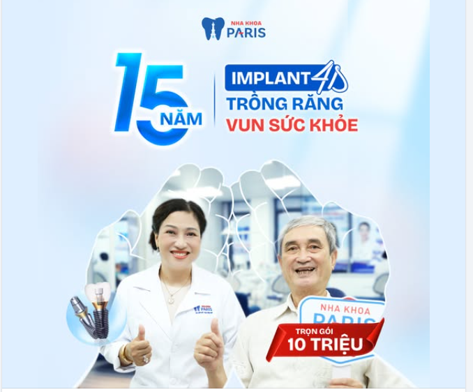 15 NĂM IMPLANT 4S – TRỒNG RĂNG, VUN SỨC KHỎE
