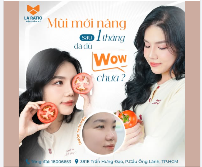 Mũi mới nâng sau 1 tháng cỡ này đã đủ “WOW” chưa cả nhà?