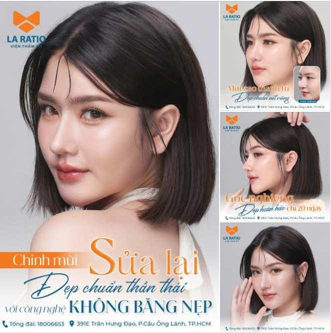 Chỉnh mũi sửa lại - Đẹp chuẩn thần thái với công nghệ KHÔNG BĂNG NẸP