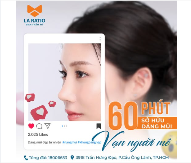 Chỉ 60 phút – Sở hữu ngay dáng mũi VẠN NGƯỜI MÊ tại La Ratio