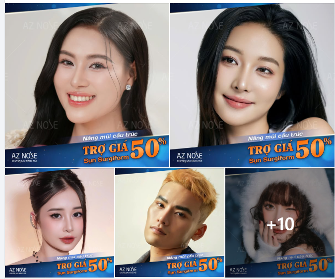 NÂNG MŨI CẤU TRÚC TRỢ GIÁ 50% SỤN SURGIFORM