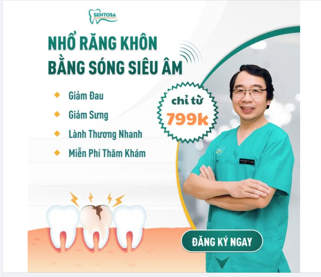 ƯU ĐÃI NHỔ RĂNG KHÔN MỌC LỆCH KHÔNG ĐAU CHỈ TỪ 799K/RĂNG