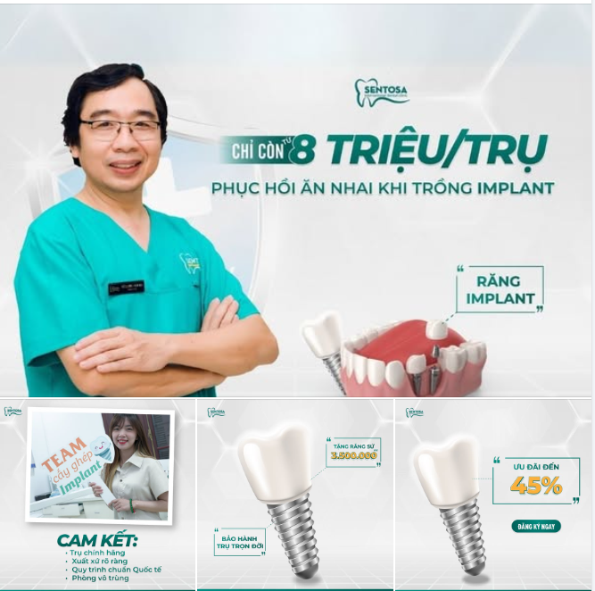 CHỈ CÒN TỪ 8 TRIỆU/TRỤ - PHỤC HỒI ĂN NHAI KHI TRỒNG RĂNG IMPLANT