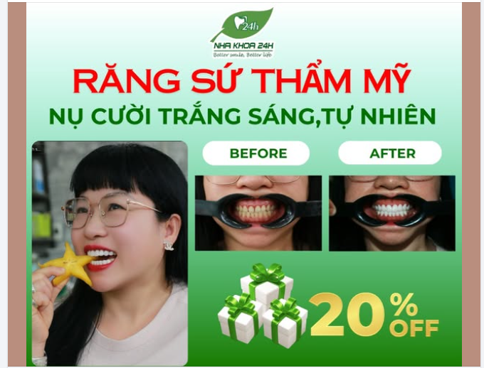 RĂNG SỨ THẨM MỸ – NỤ CƯỜI TRẮNG SÁNG, TỰ NHIÊN