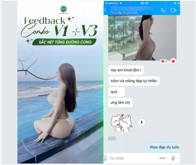 Feedback combo V1, V3 sắc nét từng đường cong