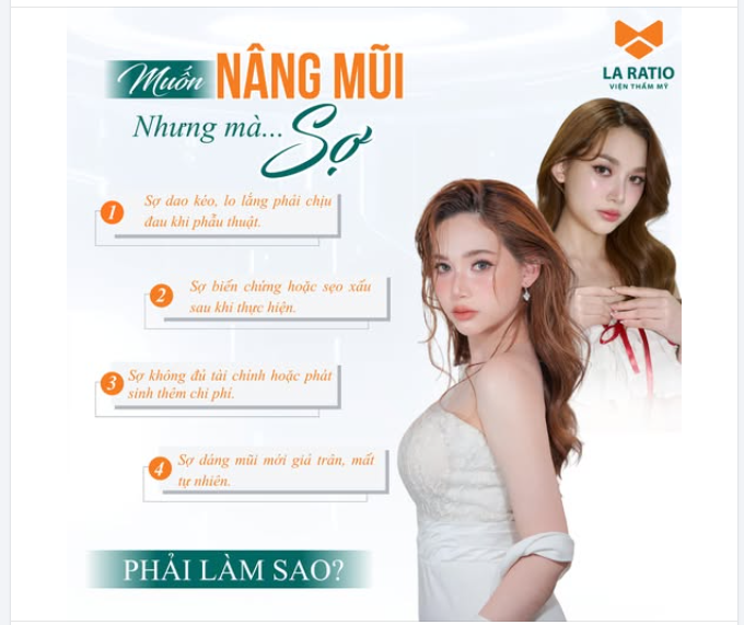 Muốn nâng mũi, nhưng mà SỢ ​​​​​​​… chấm dứt mọi nỗi SỢ khi chọn La Ratio