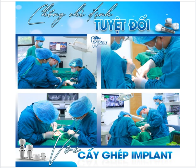 CHỐNG CHỈ ĐỊNH TUYỆT ĐỐI VỚI CẤY GHÉP IMPLANT