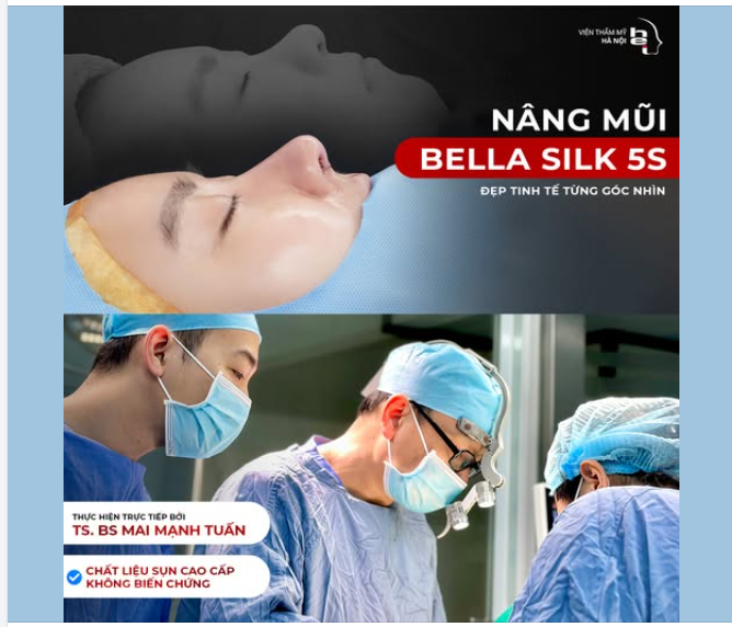 NÂNG MŨI BELLA SILK 5S  Dáng mũi thanh tú, tinh tế mọi góc nhìn 