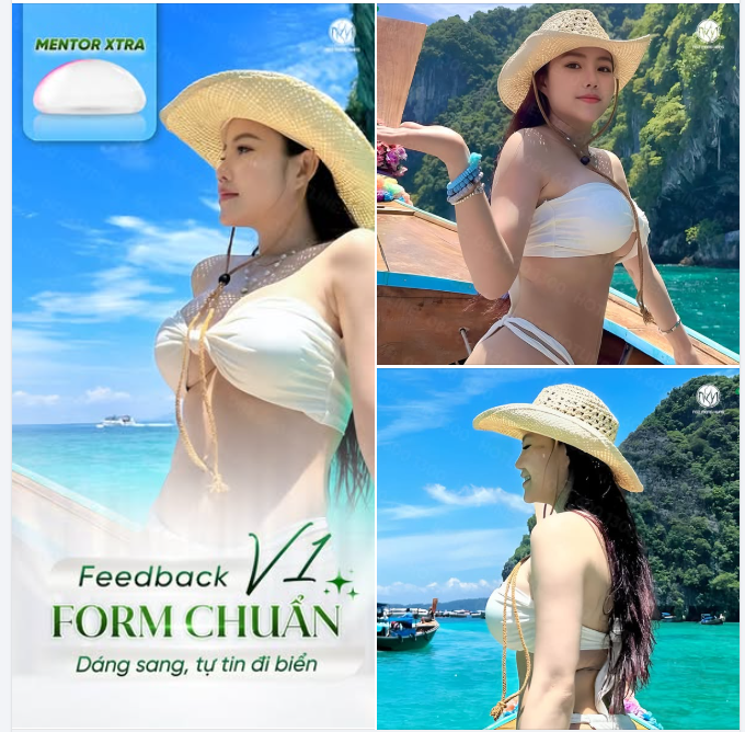 Feedback V1 form chuẩn, dáng sang, tự tin đi biển