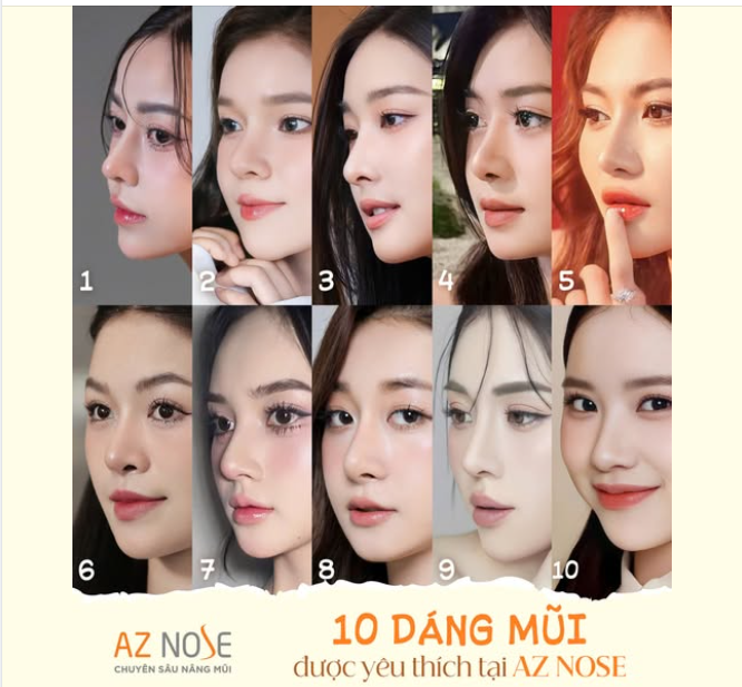 Bạn đang "ưng" dáng mũi số mấy? Chia sẻ với AZNOSE nhé!