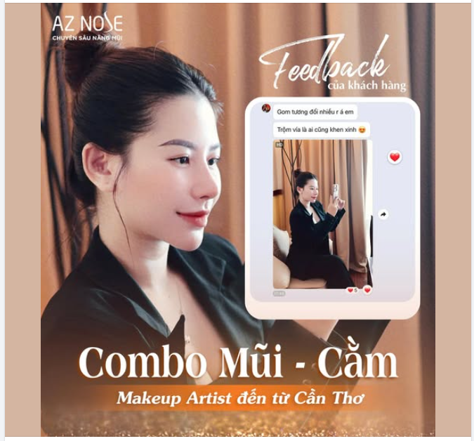 Xinh gấp đôi, tự tin gấp bội với combo mũi - cằm