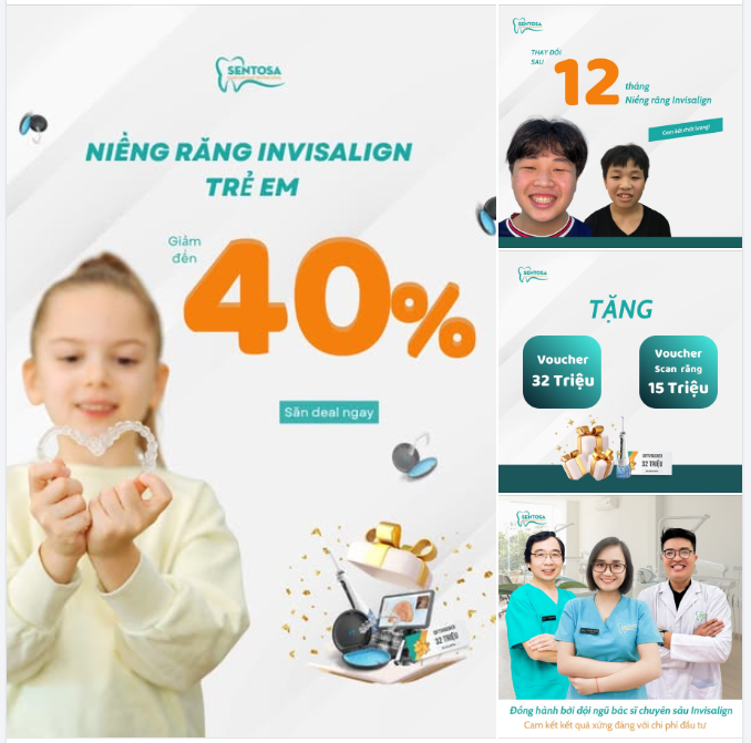 ƯU ĐÃI ĐẾN 40% TRỌN GÓI NIỀNG TRONG SUỐT INVISALIGN CHO CON