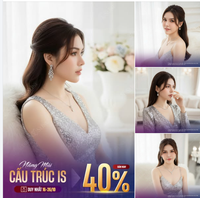 NÂNG MŨI THÁNG 10 – GIẢM ĐẾN 40%.  Một chiếc mũi thanh thoát, cân đối có thể thay đổi toàn bộ thần thái gương mặt.