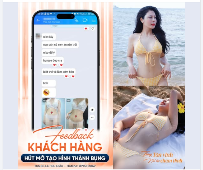 “Biết thế về làm sớm hơn!” – lời khen thật lòng từ khách hàng sau khi hút mỡ tạo hình thành bụng tại Ths.Bs Điền
