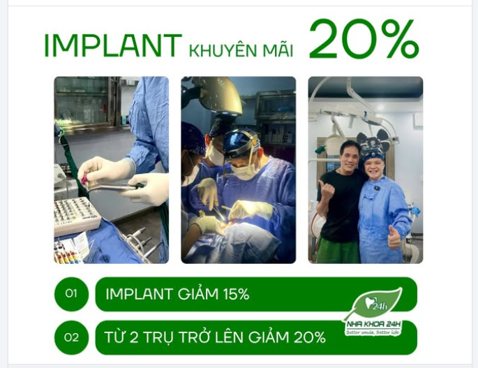IMPLANT – KHUYẾN MÃI LÊN ĐẾN 20%