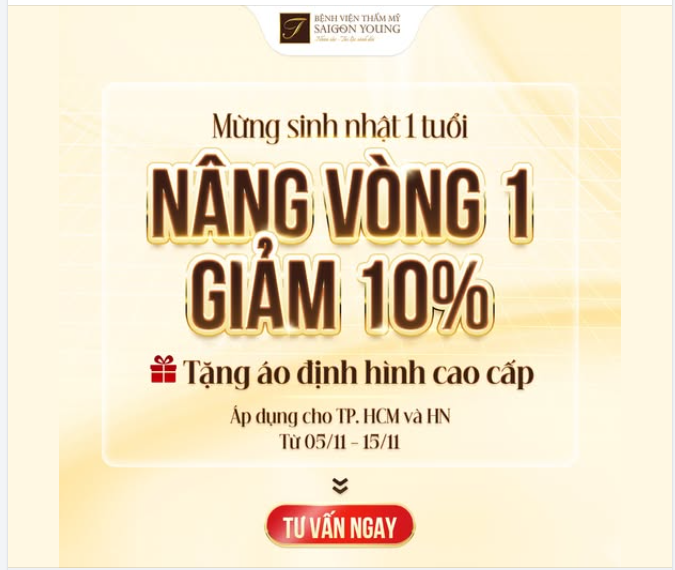 ƯU ĐÃI LỚN NHẤT NĂM TẠI BVTM SAIGON YOUNG