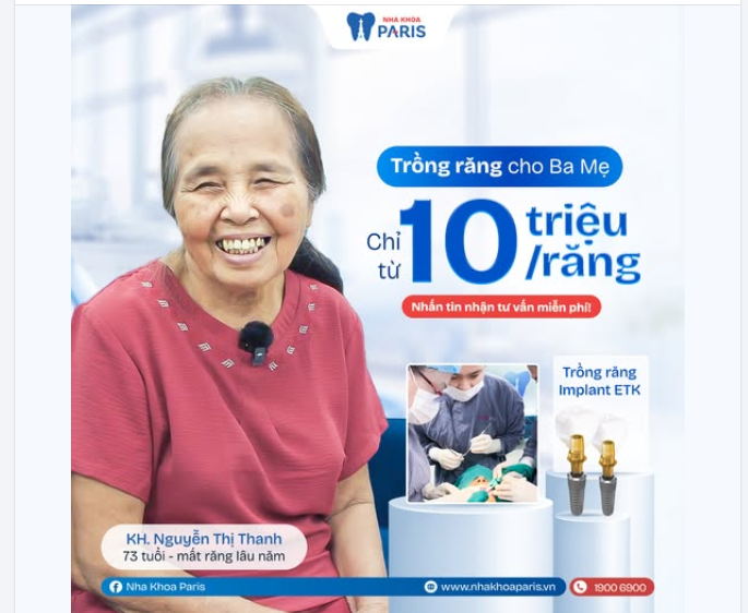 TRỒNG RĂNG IMPLANT CHO CHA MẸ – ĐÓN TẾT VUI TRỌN VẸN, CHỈ TỪ 10 TRIỆU/RĂNG!