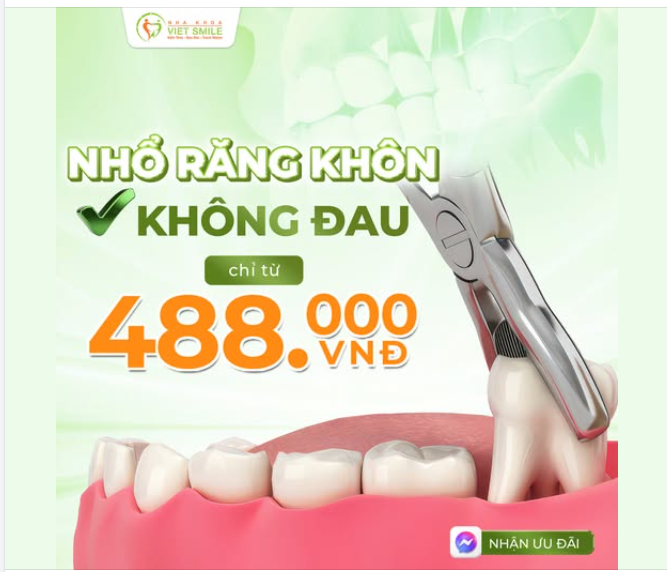 RĂNG KHÔN ĐAU MÃI KHÔNG DỨT? XỬ LÝ NGAY CHỈ TỪ 488K TẠI VIET SMILE!