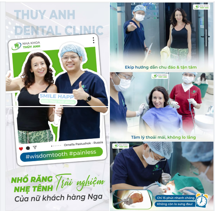 “BÁC SĨ THỰC SỰ RẤT NHẸ NHÀNG, CHU ĐÁO KIÊN NHẪN! HÀM RĂNG TÔI ĐÃ KHỎE MẠNH TRỞ LẠI.” - Ornella Pastushok (Đến từ Nga)