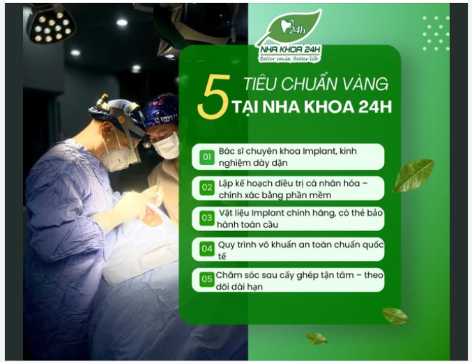 5 TIÊU CHUẨN VÀNG TẠI NHA KHOA 24H – LÝ DO KHÁCH HÀNG LUÔN TIN CHỌN