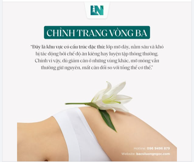 CHỈNH TRANG VÒNG BA: GIẢI PHÁP HÚT MỠ MÔNG NỘI SOI CHUẨN Y KHOA