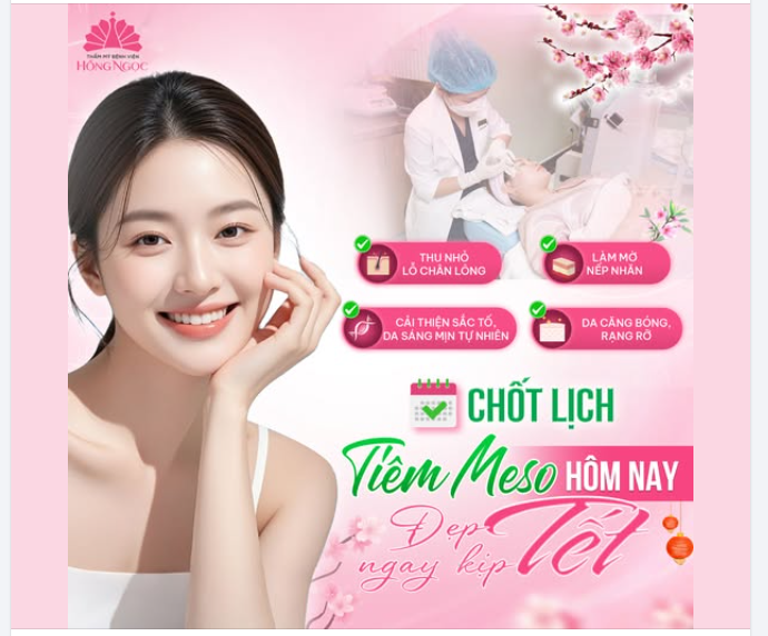 Chốt lịch tiêm Meso hôm nay - Đẹp ngay kịp Tết!