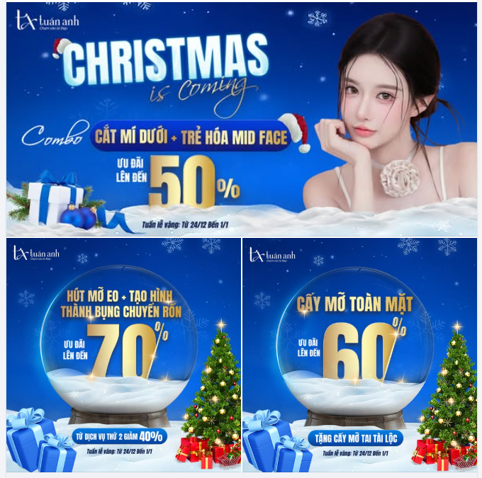 GIÁNG SINH LUNG LINH - NHẬN ƯU ĐÃI ĐỈNH TẠI THẨM MỸ TUẤN ANH!