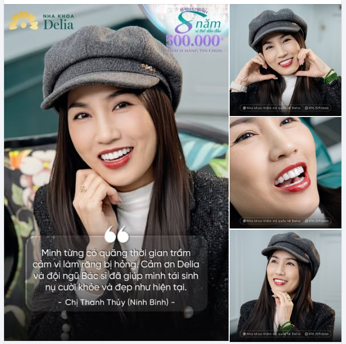 “Chọn đúng nha khoa đã giúp mình có nụ cười răng sứ không những đẹp, tự nhiên mà còn ăn nhai tốt hơn trước. Biết thế mình đến Delia ngay từ đầu thì tốt biết mấy.”