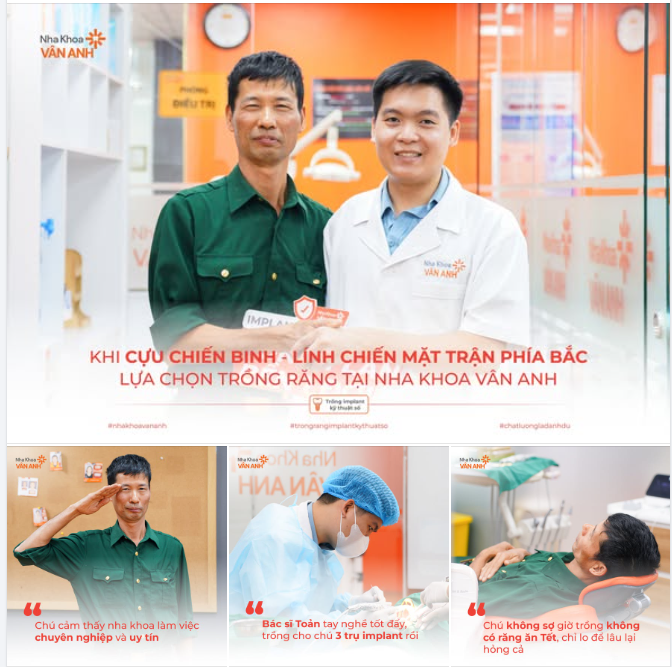 Khi cựu chiến binh mặt trận Lạng Sơn lựa chọn trồng răng tại Nha khoa Vân Anh