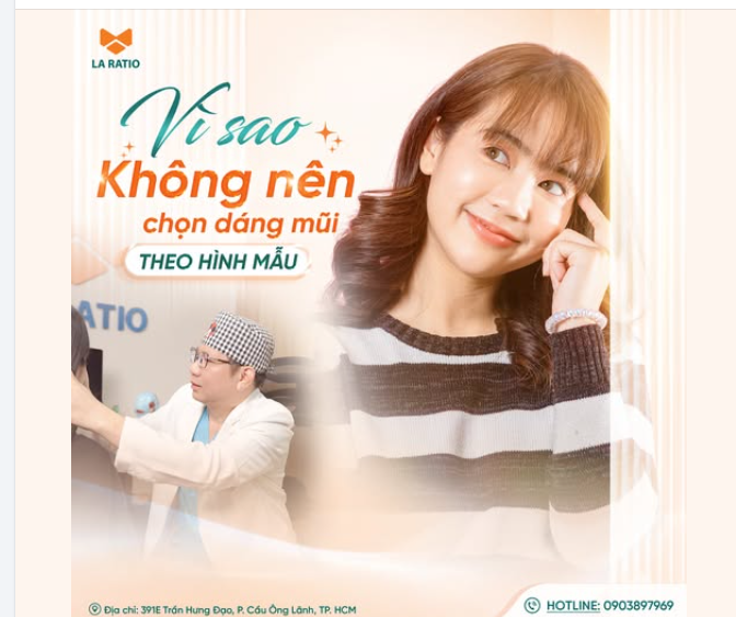 Vì sao không nên chọn dáng mũi theo hình mẫu?