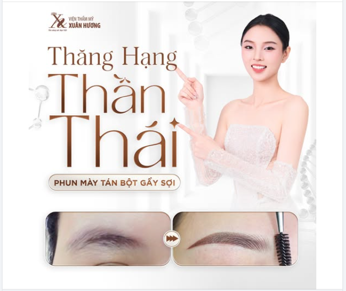 THĂNG HẠNG THẦN THÁI Phun mày tán bột gẩy sợi