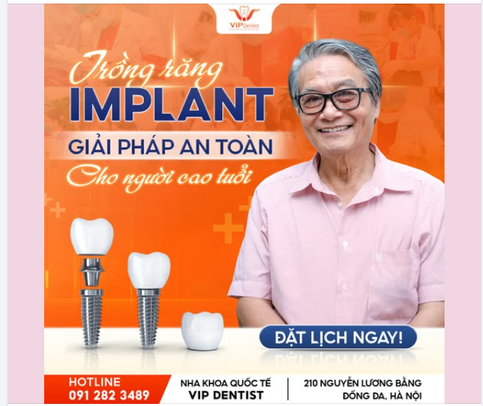 TRỒNG RĂNG IMPLANT – GIẢI PHÁP AN TOÀN CHO NGƯỜI CAO TUỔI