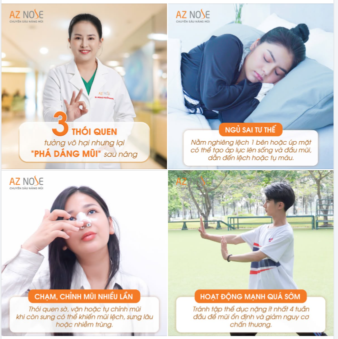 Bạn có đang vô tình duy trì những thói quen có thể ảnh hưởng đến dáng mũi sau nâng?