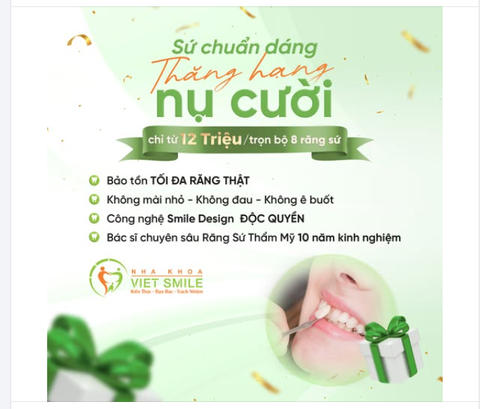 TRỌN GÓI 8 RĂNG SỨ CHỈ 12 TRIỆU – CƠ HỘI LÀM ĐẸP NỤ CƯỜI VỚI CHI PHÍ HỢP LÝ