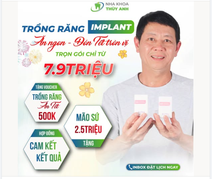 TRỒNG RĂNG IMPLANT - ĂN NGON ĐÓN TẾT TRÒN VỊ