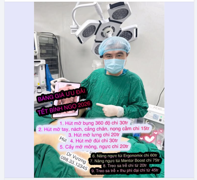 HÚT CẤY MỠ, NÂNG CẤP V1 = TẠO SIÊU DÁNG RẠNG NGỜI ĐÓN TẾT BÍNH NGỌ 2026 VỚI DR VƯƠNG