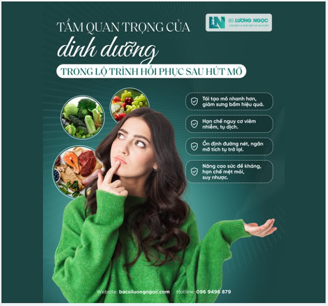 TẦM QUAN TRỌNG CỦA DINH DƯỠNG TRONG LỘ TRÌNH HỒI PHỤC SAU HÚT MỠ