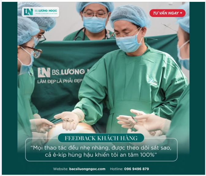 FEEDBACK KHÁCH HÀNG “Mọi thao tác đều nhẹ nhàng, được theo dõi sát sao, cả ê-kíp hùng hậu khiến tôi an tâm 100%.”