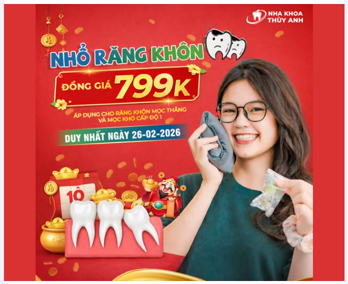 THẦN TÀI MANG LỘC TỚI – NHỔ RĂNG KHÔN ĐỒNG GIÁ CHỈ 799K!