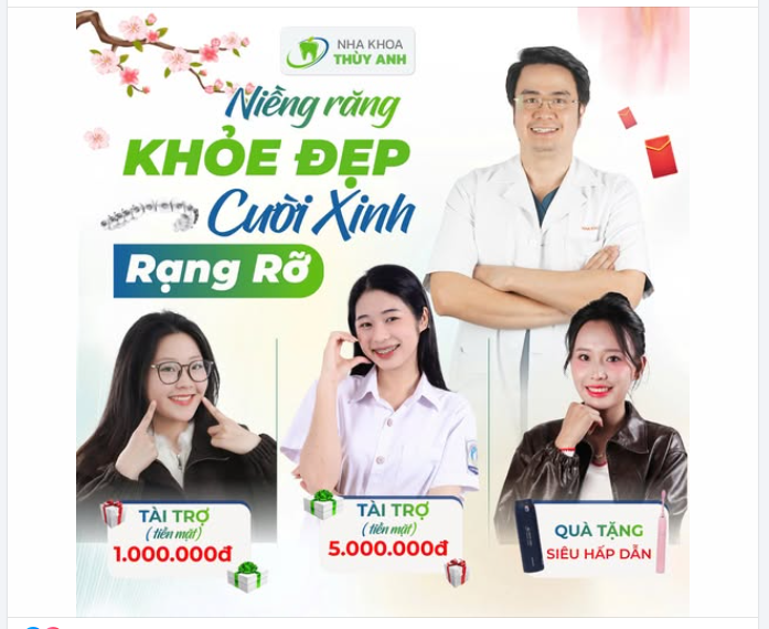 GẤP! CHỈ CÒN 07 NGÀY CUỐI ĐỂ NHẬN PHIẾU THĂM TRÚNG GÓI TÀI TRỢ NIỀNG RĂNG TẠI THUỲ ANH